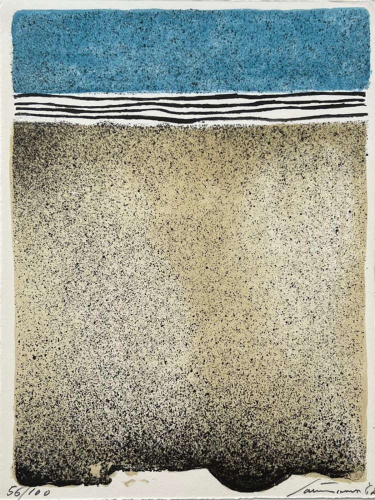 Lithographie Santomaso - Hommage à Hans Arp 