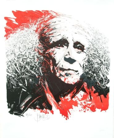 Lithographie Blanchard - Hommage à Léo Ferré