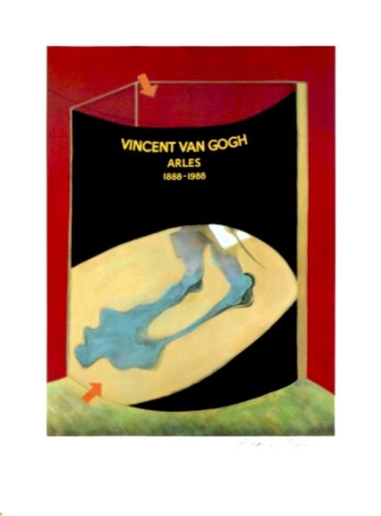 Lithographie Bacon - Hommage à Van Gogh