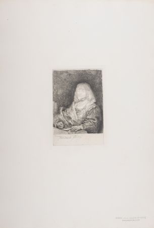 Heliogravüre Rembrandt - Homme avec chaine et croix