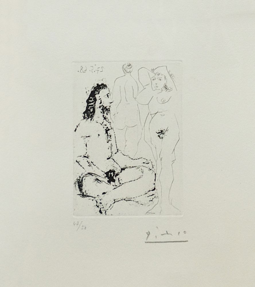 Stich Picasso - HOMME NU ASSIS EN TAILLEUR (BLOCH 1600)