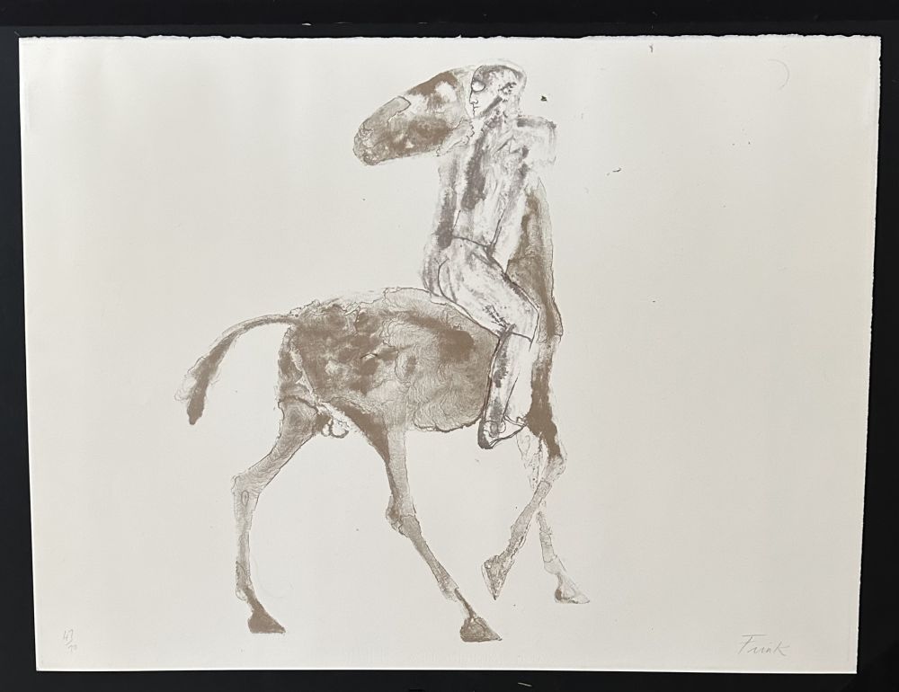 Lithographie Frink - Horse and Rider VI
