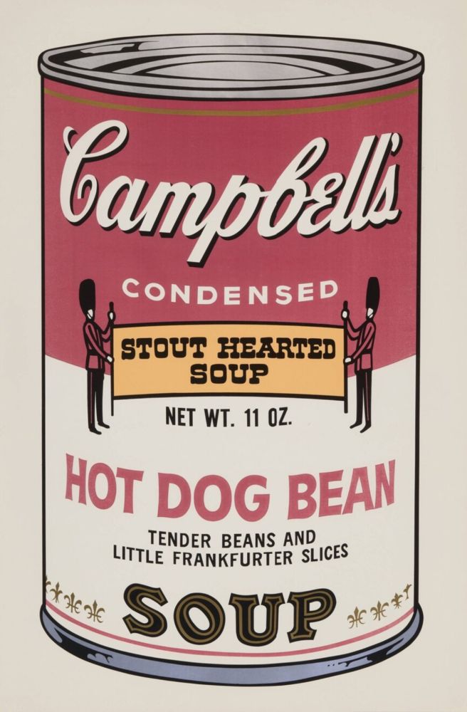 Siebdruck Warhol - Hot Dog Bean (from Campbell's Soup II)