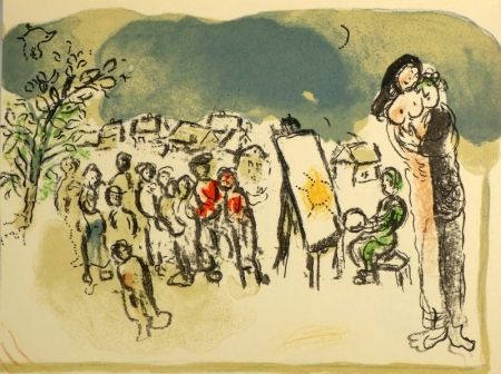 Lithographie Chagall - (Humanisme actif)