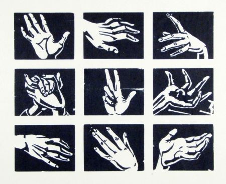Holzschnitt Scheele - Hände (Hands)