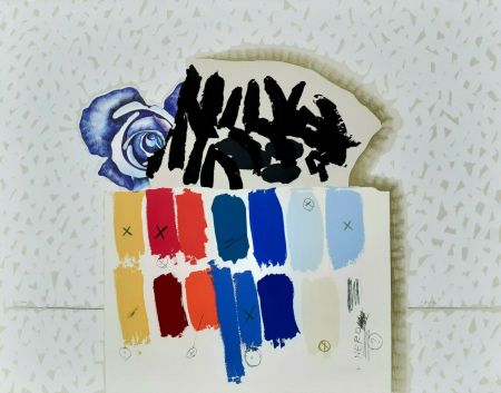 Lithographie Pozzati - I campioni colorati