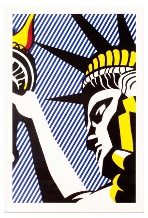 Siebdruck Lichtenstein - I Love Liberty, 1982