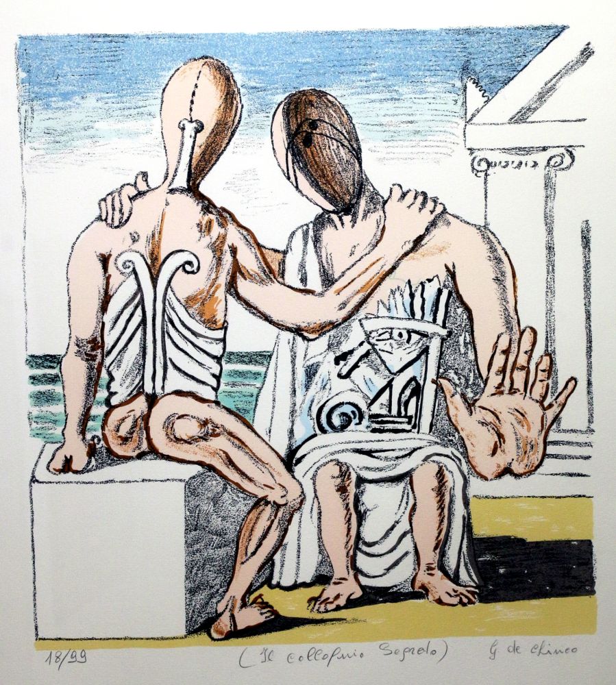 Lithographie De Chirico - Il Colloquio segreto