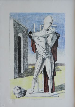 Lithographie De Chirico - Il trovatore solitario