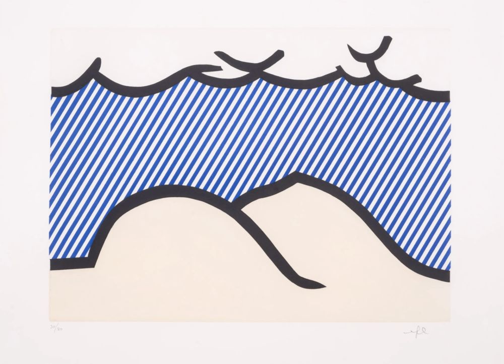 Radierung Und Aquatinta Lichtenstein - Illustration for 'De Denver au Montana, Depart 27 Mai 1972' (I)