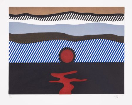 Radierung Und Aquatinta Lichtenstein - Illustration for 'De Nouveau au-dessus de Denver