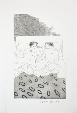 Radierung Und Aquatinta Hockney - Illustrations for Fourteen Poems from C.P. Cavafy: Two Boys Aged 23 or 24