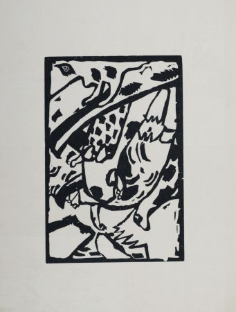 Holzschnitt Kandinsky - Improvisation 7, Klänge, 1974