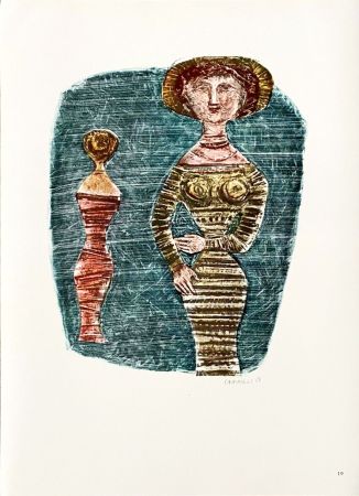 Lithographie Campigli (After) - In giallo e in rosso