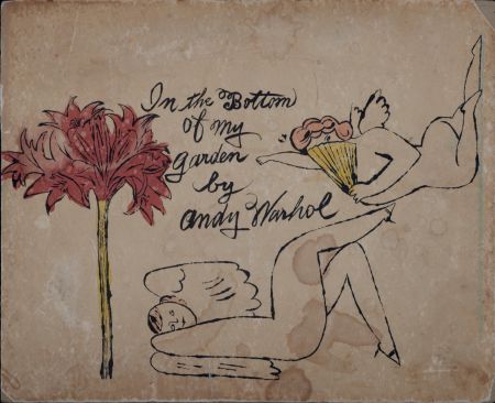 Lithographie Warhol - In the Bottom of My Garden, c. 1956 - Hand-colored with watercolor!