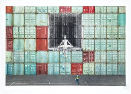 Lithographie Jr - In the container wall, Le Havre, France, 2014