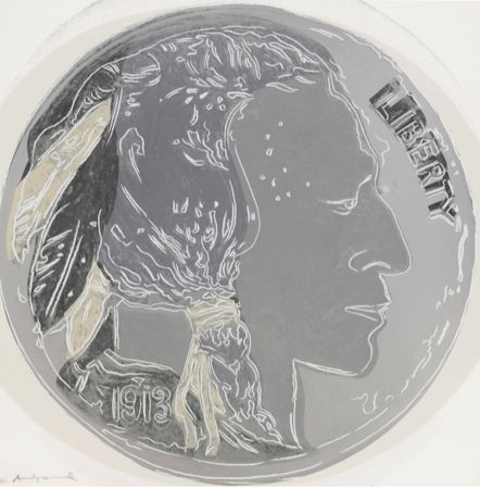 Siebdruck Warhol -  Indians Head Nickle (FS II.385)