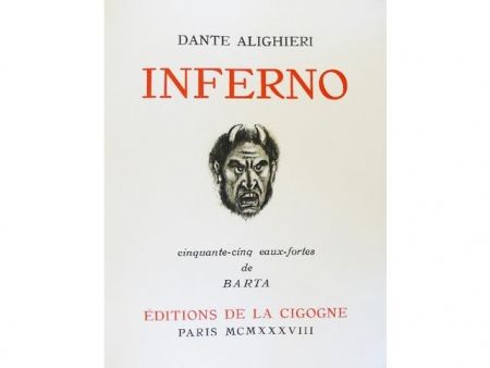 Illustriertes Buch Barta - Inferno.  Cinquante-cinq eaux-fortes de Barta.