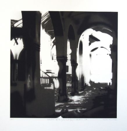 Lithographie Equipo Realidad - Interior de la Iglesia de Espejo (Cordoba) en septiembre de 1937