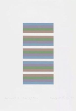 Siebdruck Riley - Intervals 3 - Orange / Blue