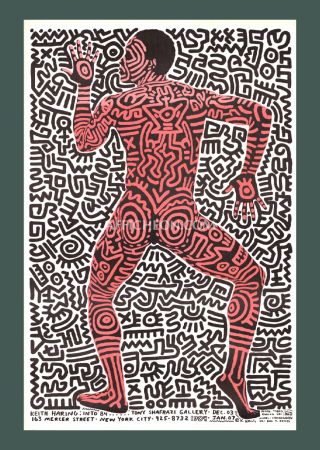 Lithographie Haring - 'Into 84' 1983 Offset-lithograph