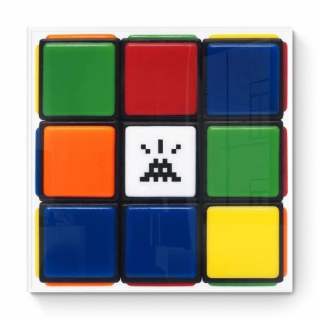 Digitale Druckgrafik Invader - Invaded Cube