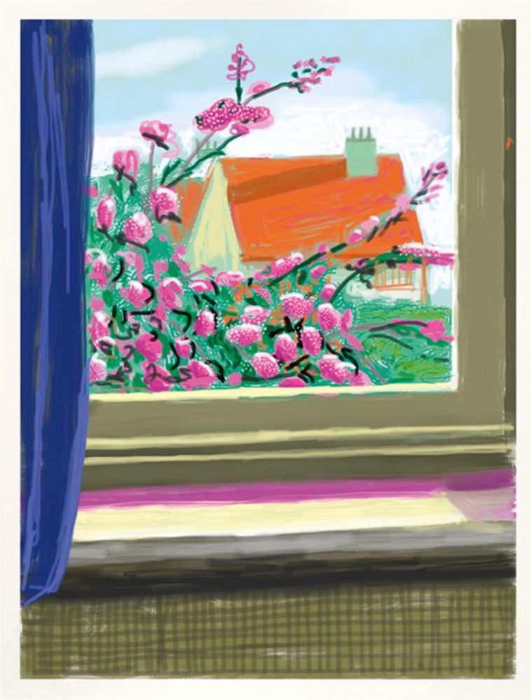 Digitale Druckgrafik Hockney - IPad drawing  ‘No. 778’, 17th April 2011 | Do remember they can’t cancel the spring