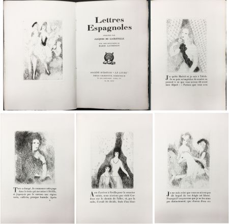 Illustriertes Buch Laurencin - J. de Lacretelle : LETTRES ESPAGNOLES. Avec 11 eaux-fortes de Marie Laurencin (1926)