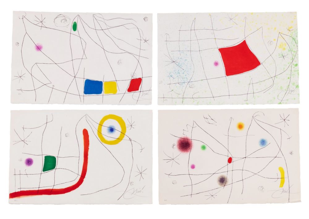 Illustriertes Buch Miró - J. Dupin : L'ISSUE DÉROBÉE. 11 gravures + 5 signées (1974)