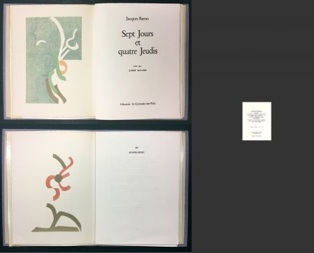 Illustriertes Buch Beaudin - Jacques Baron : SEPT JOURS ET QUATRE JEUDIS. 2 lithographies originales en couleurs.