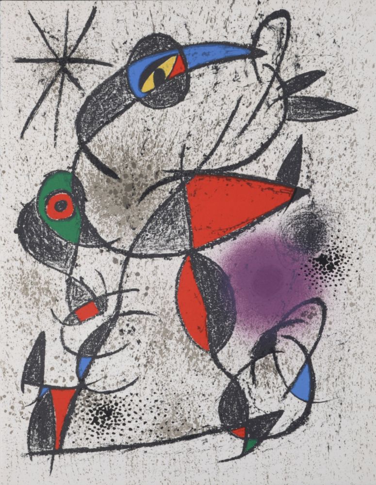 Lithographie Miró - Jaillie du calcaire, 1972