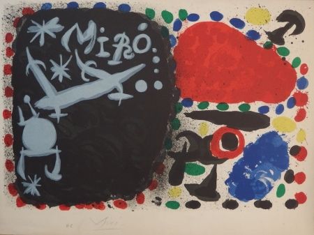 Lithographie Miró - Japan 1966 (handsigned proof on vellum before letter)