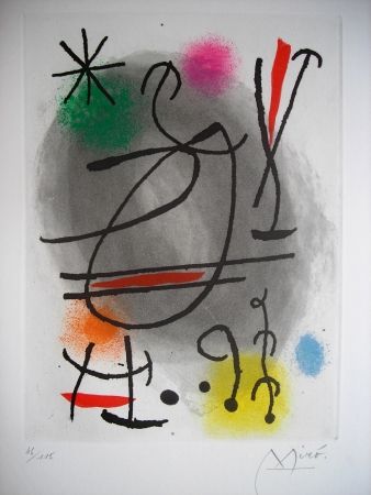 Radierung Und Aquatinta Miró - Jean Cassou: vingt-deux poèms