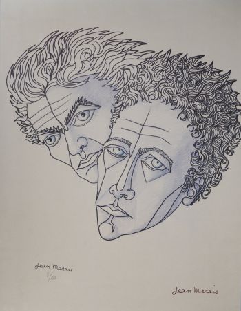 Lithographie Marais  - Jean Cocteau et Moi