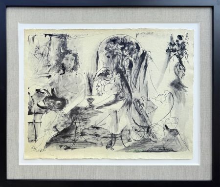 Lithographie Picasso - Jeune faune, femme et enfant