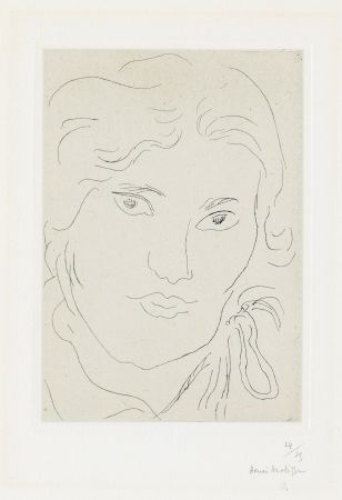 Stich Matisse - Jeune fille de face, flot de ruban sur l'épaule gauche