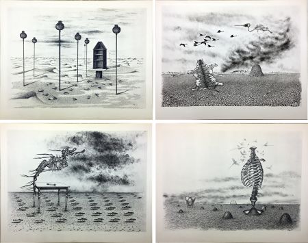 Illustriertes Buch Toyen - Jindrich Heisler : CACHE-TOI GUERRE ! Poème. Cycle de 9 dessins de Toyen de 1944