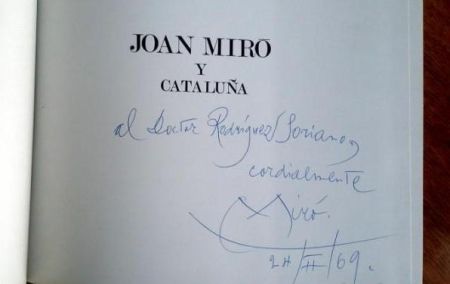 Illustriertes Buch Miró - JOAN MIRÓ Y CATALUÑA (Signed)