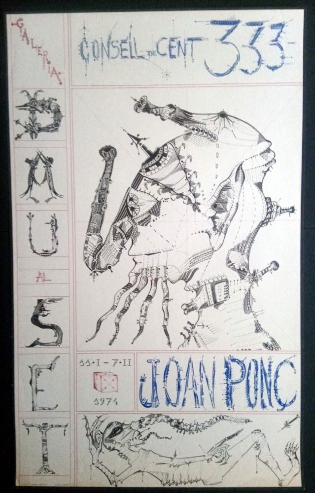 Plakat Ponç - Joan Ponç Dau al Set 1974