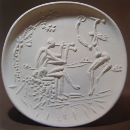 Keramik Picasso - Joueur de diaule et faune