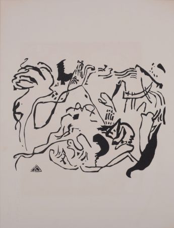 Holzschnitt Kandinsky -  Judgement Day, c. 1975