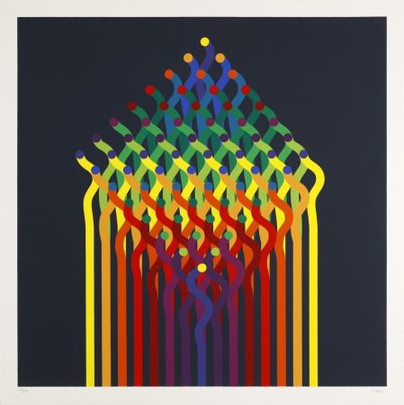 Siebdruck Le Parc - Julio Le Parc (1928) - Coloured screen print on paper - 1997