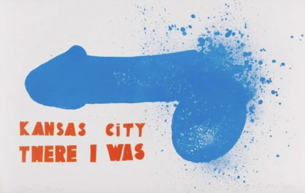 Lithographie Dine - Kansas City There I Was (Blue)