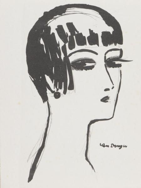 Lithographie Van Dongen - Kees Van Dongen (1877-1968)  Les cheveux courts , 1924