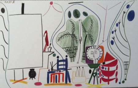 Lithographie Picasso - L atelier de la californie