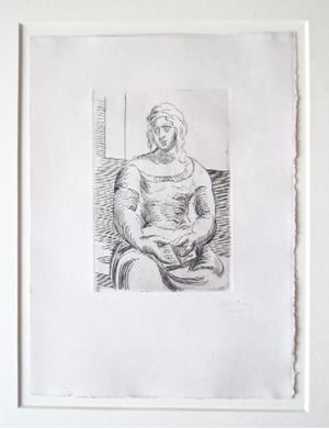 Stich Picasso -  L’ Italienne (s. ta130) Femme au Livre 