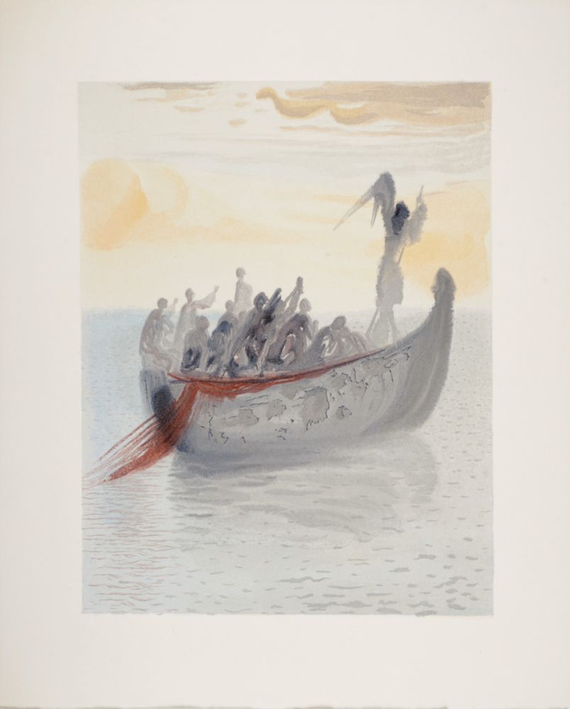 Holzschnitt Dali - La barque de Nocher, 1963