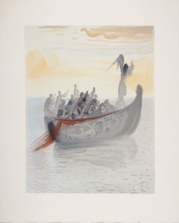 Holzschnitt Dali - La barque de Nocher, 1963