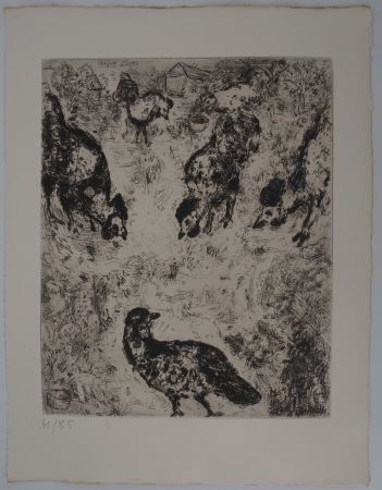 Stich Chagall - La basse-cour (La perdrix et les coqs)