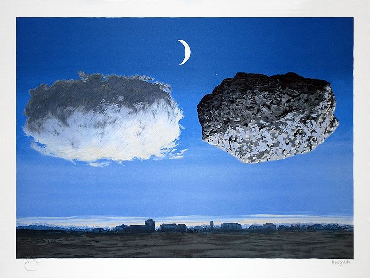 Lithographie Magritte - La Bataille de l'Argonne